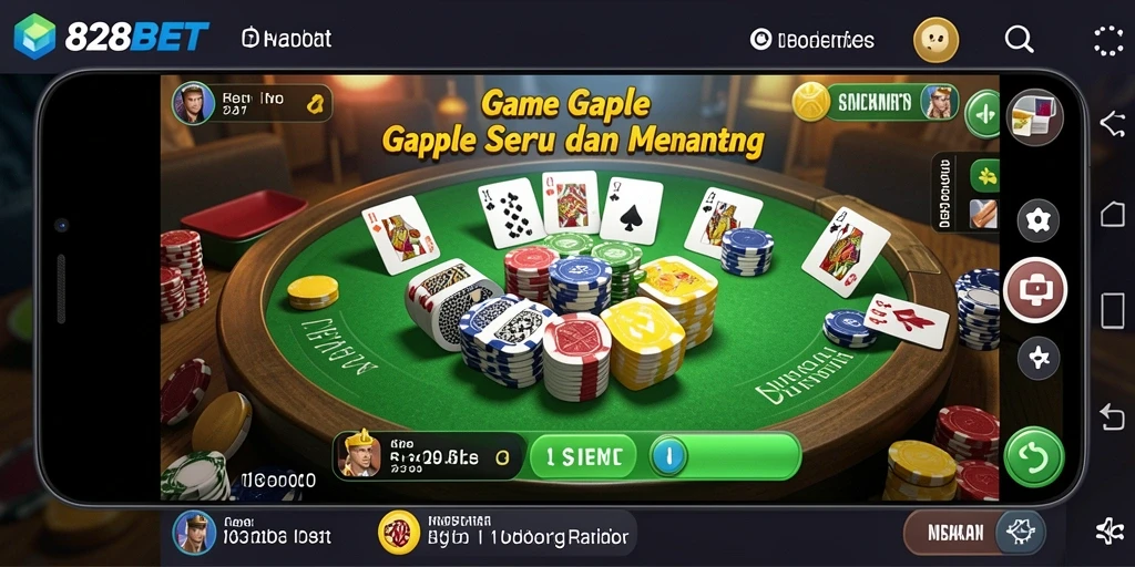 Tampilan gameplay Gaple yang seru dan interaktif.