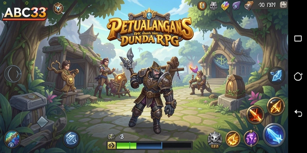Screenshot menampilkan aksi seru di dunia RPG ABC33.