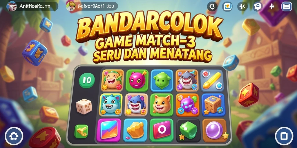 Tampilan gameplay seru BANDARCOLOK dalam Match-3.
