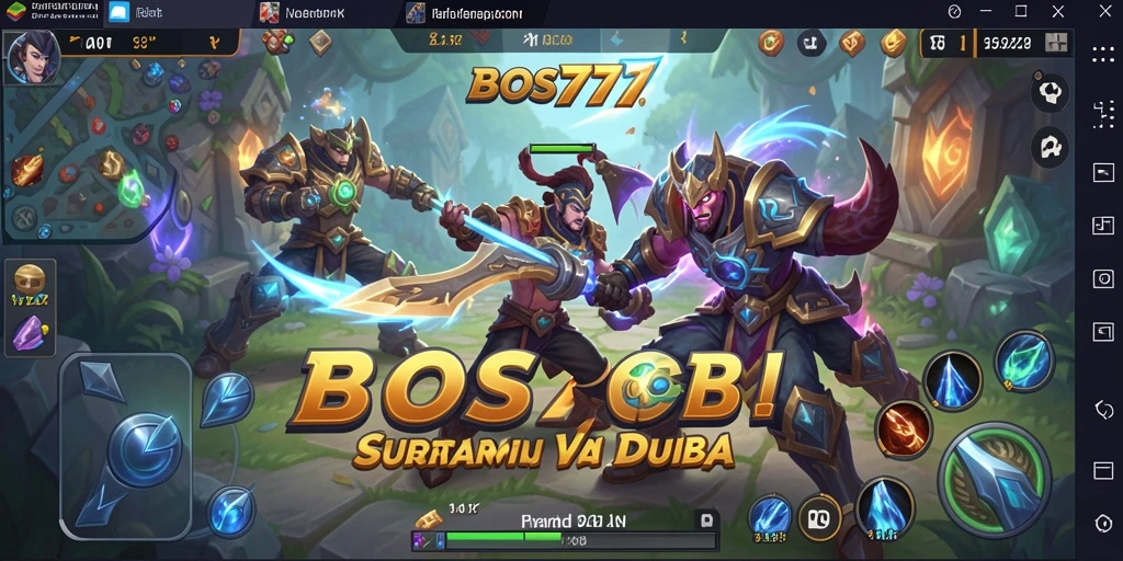 Gameplay seru dari BOS777 dalam pertarungan MOBA.