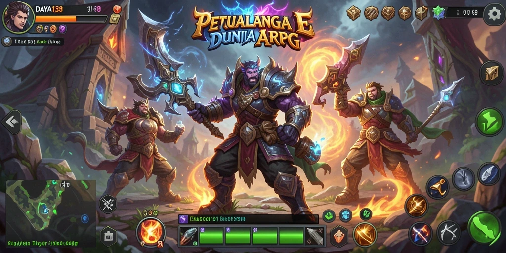 Tangkapan layar utama DAYA138 yang menampilkan aksi pertempuran seru.