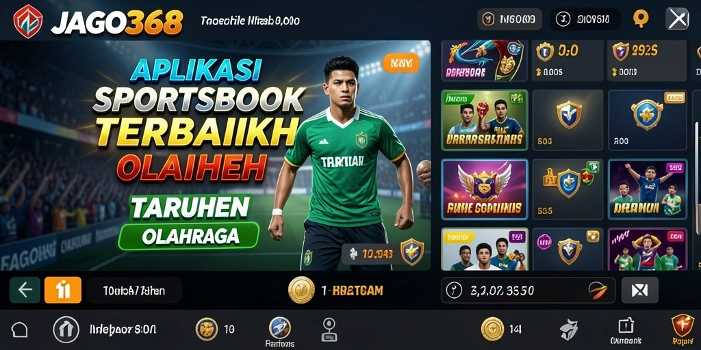 Tampilan gameplay menarik pada aplikasi Sportsbook JAGO368.