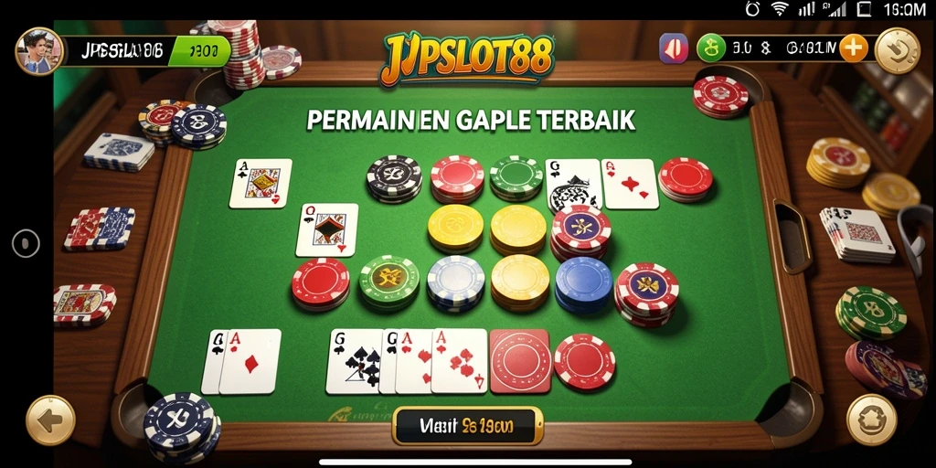 Tampilan menarik gameplay Gaple di JPSLOT88.