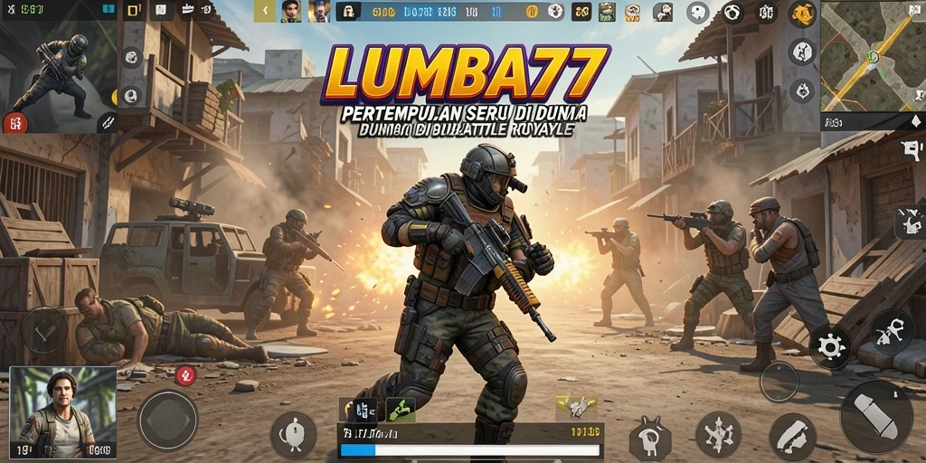 Screenshot gameplay LUMBA77 menampilkan aksi pertempuran yang mendebarkan.