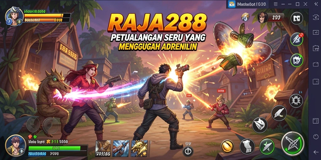 Tampilan gameplay seru dari RAJA288 dalam petualangan mendebarkan.