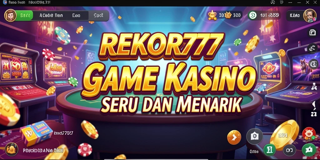 Tampilan gameplay menarik dalam aplikasi Kasino REKOR777.