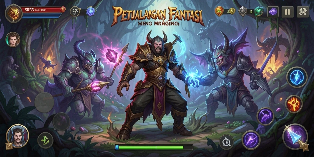 Tampilan gameplay RPG SIP33 yang penuh aksi dan petualangan.