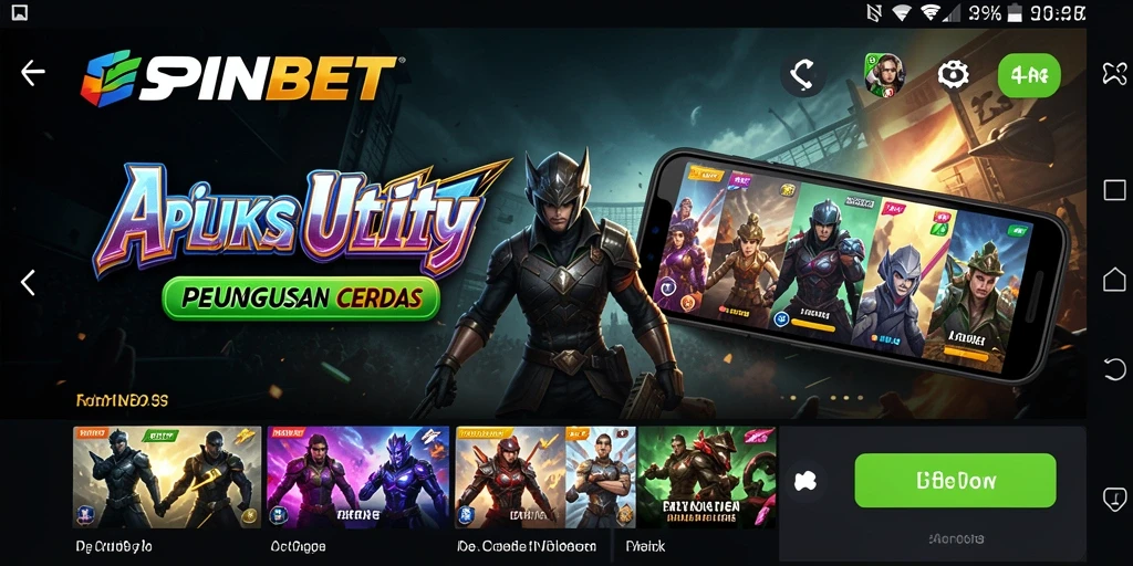 Tampilan antarmuka SPINBET yang user-friendly dan fungsional.