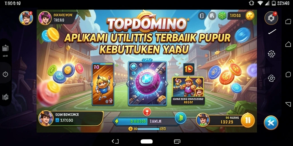 Tangkapan layar utama menunjukkan fitur unggulan TOPDOMINO dalam pengorganisasian informasi.