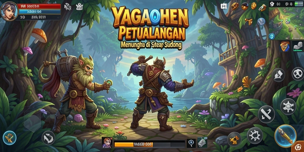 Screenshot utama YAGAOHEN menampilkan aksi petualangan yang menegangkan.